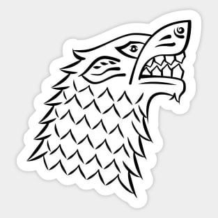 Viking Wolf (black) Sticker